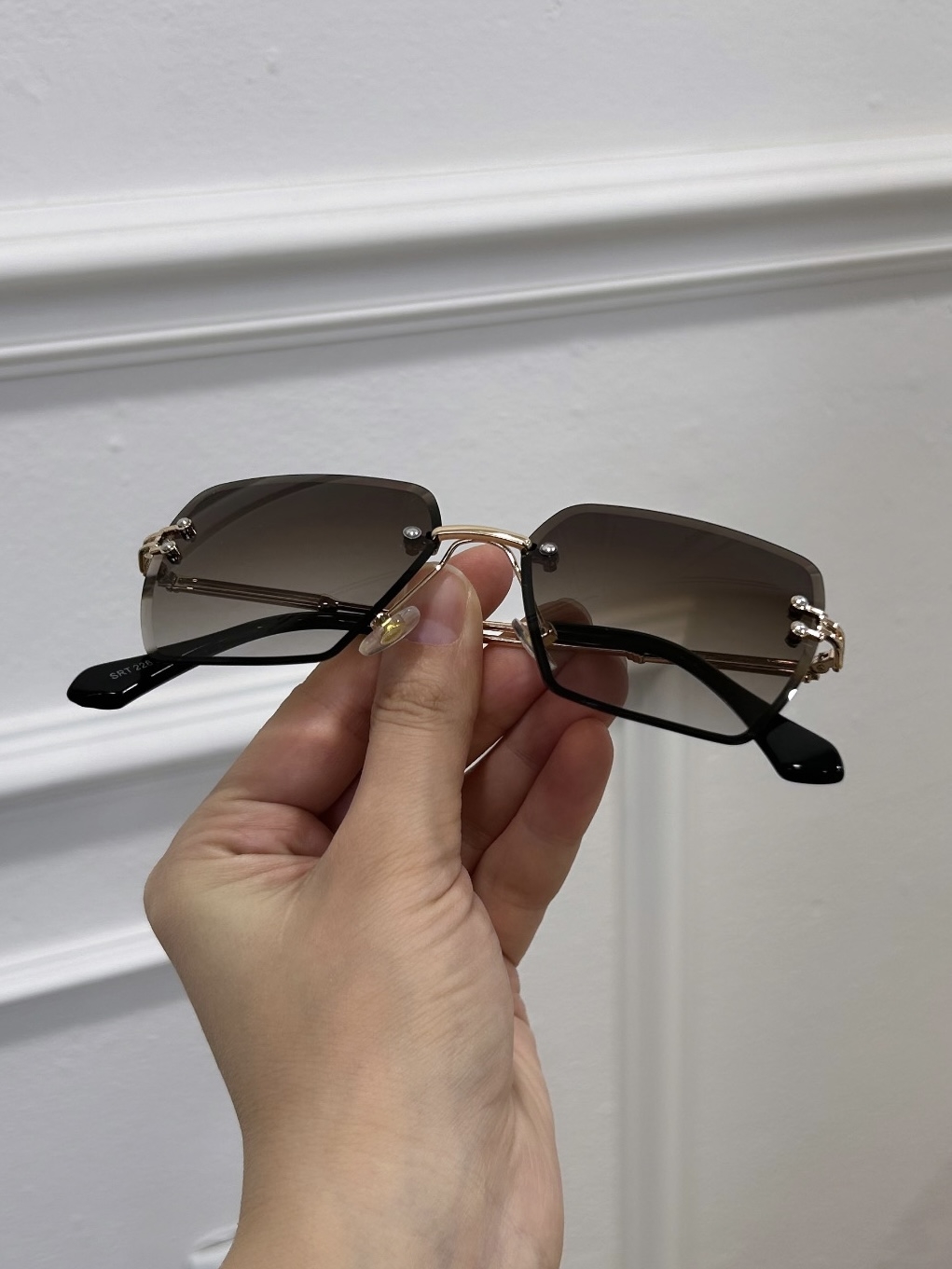 Kare Kristal Kesim Güneş Gözlüğü Kahve