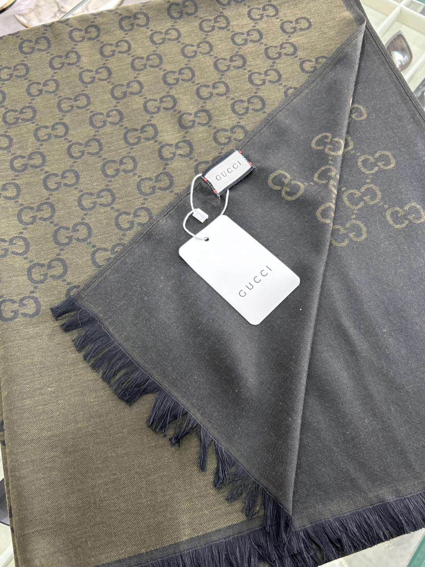 G Desen Çift Taraflı Yün-İpek Şal