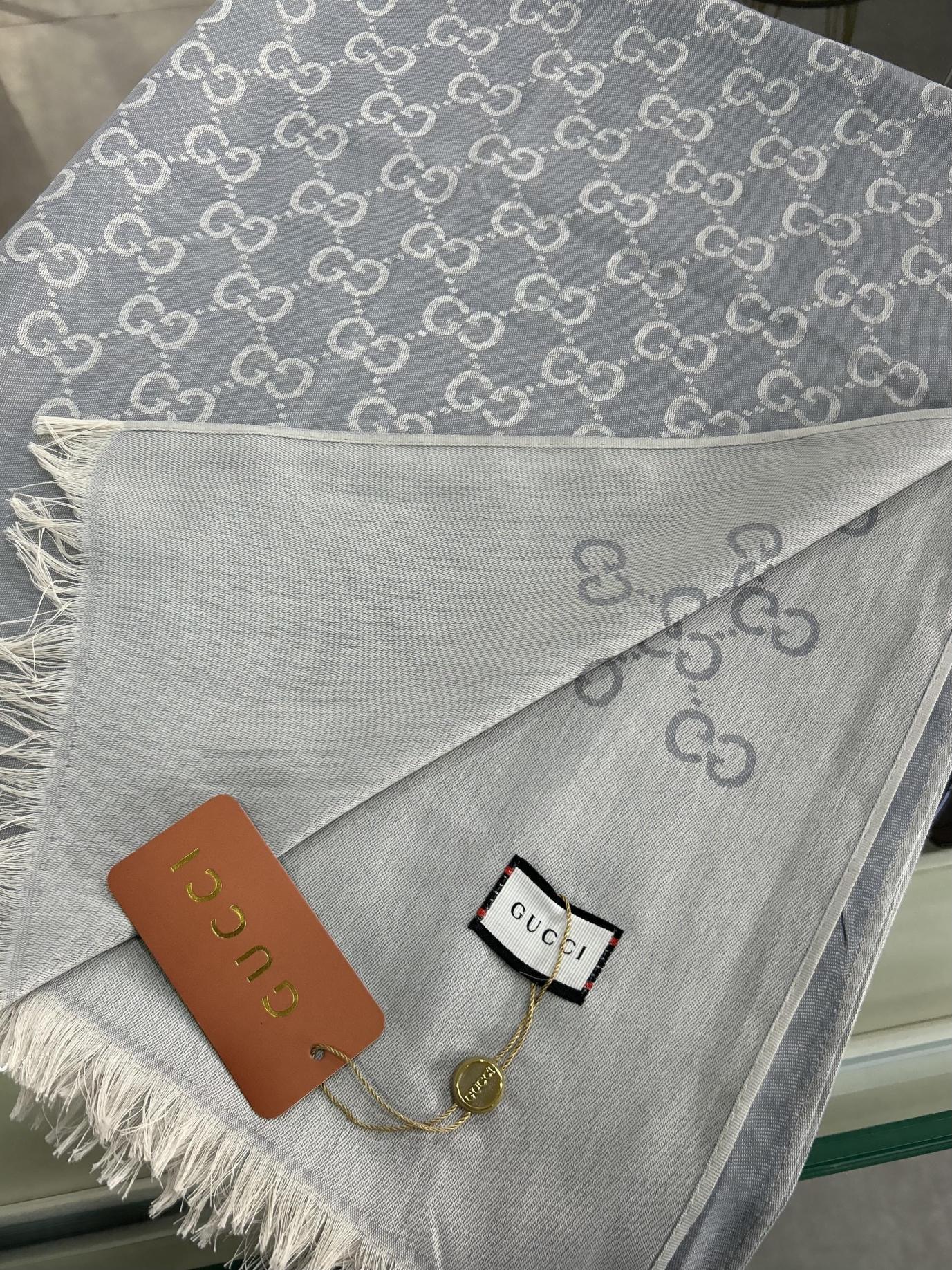 G Desen Çift Taraflı Yün-İpek Şal