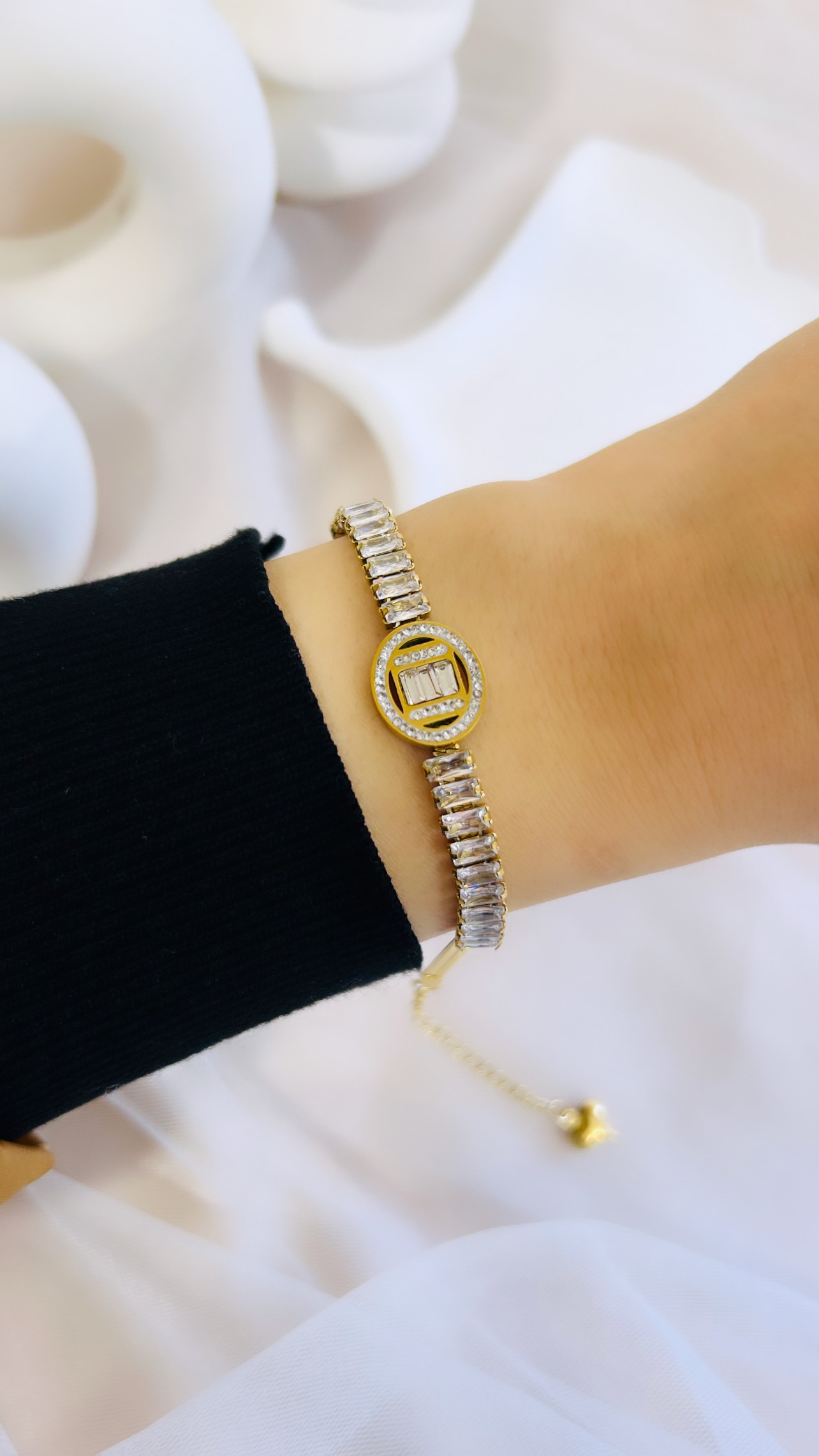 Baget Gold Taşlı Bileklik