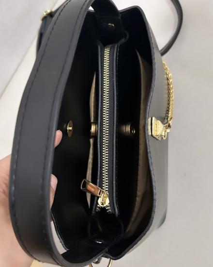 SİYAH Kadın Rugan Deri Kol Çantası