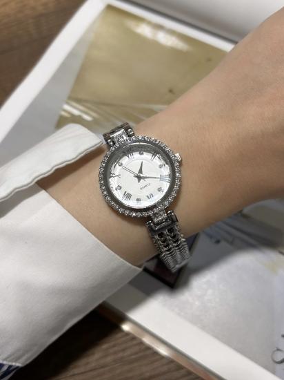 Kristal Cam Taşlı Kadın Saat