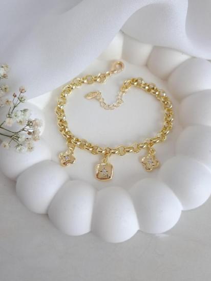 Çelik Üstü Pirinç Kaplama Bileklik 