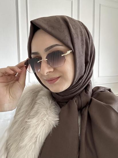 G Desen Çift Taraflı Yün-İpek Şal