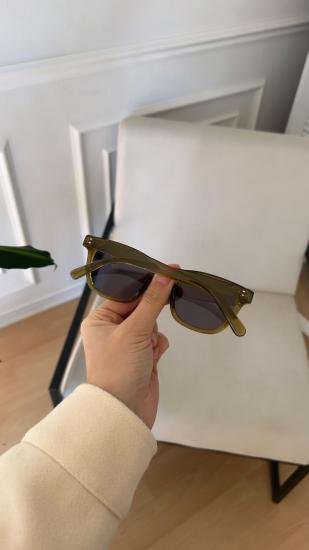 Kemik Çerçeve Oval Güneş Gözlüğü