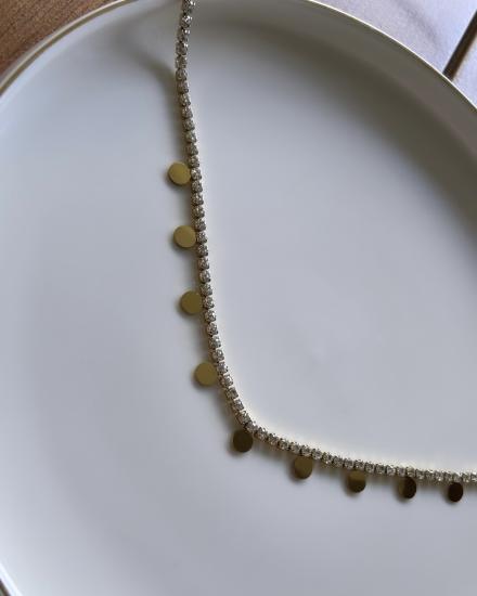 Çelik Gold Pullu Suyolu Kolye