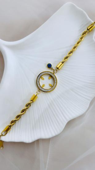 Burgu Zincir Çeyreklik Bileklik