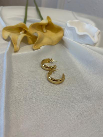 Gold Kalın Halka Küpe