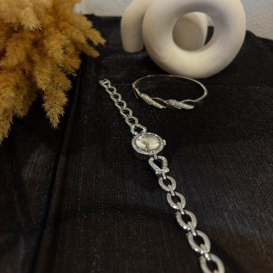 Kristal Silver Saat